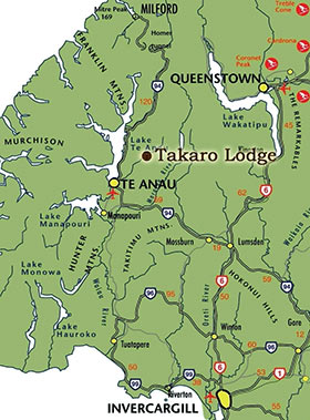 Takaro Lodge Map